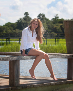 Wando High School senior portrait session at Boone Hall