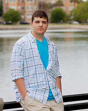 Charleston senior portrait session at Colonial Lake