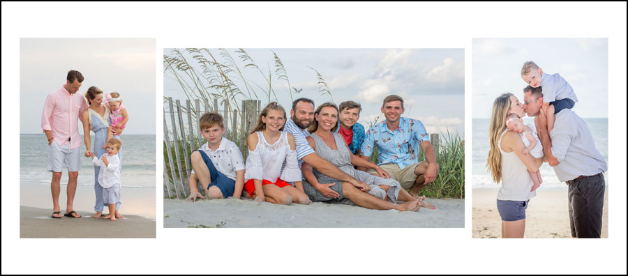 family portraits on the beach